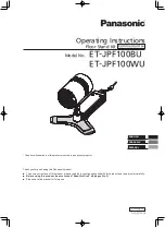 Preview for 1 page of Panasonic ET-JPF100BU Operating Instructions Manual