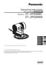 Предварительный просмотр 1 страницы Panasonic ET-JPF200BE Operating Instructions Manual