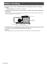 Предварительный просмотр 6 страницы Panasonic ET-JPF200BE Operating Instructions Manual