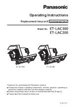 Panasonic ET-LAC300 Operating Instructions Manual предпросмотр