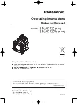 Panasonic ET-LAD120 Operating Instructions Manual preview