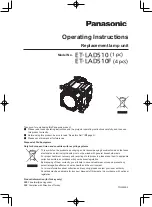 Panasonic ET-LAD510 Operating Instructions preview