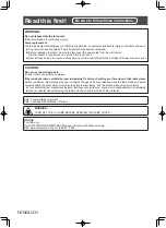 Preview for 2 page of Panasonic ET-LAE16 Operating Instructions Manual