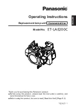 Panasonic ET-LAE200C Operating Instructions preview