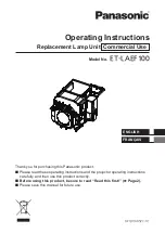 Panasonic ET-LAEF100 Operating Instructions Manual preview