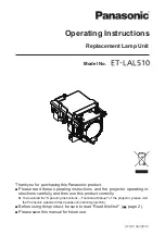 Panasonic ET-LAL510 Operating Instructions Manual preview