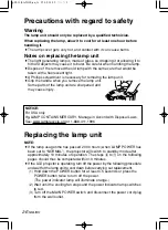 Preview for 2 page of Panasonic ET-LAX100 Replacement Instructions