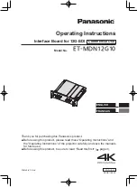 Panasonic ET-MDN12G10 Operating Instructions Manual preview