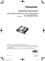 Panasonic ET-MDNDP10C Operating Instructions Manual предпросмотр