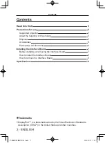 Preview for 2 page of Panasonic ET-MDNDP10C Operating Instructions Manual