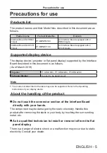 Preview for 5 page of Panasonic ET-MDNDV10 Operating Instructions Manual