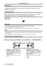 Preview for 6 page of Panasonic ET-MDNDV10 Operating Instructions Manual