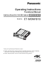 Preview for 1 page of Panasonic ET-MDNFB10 Operating Instructions Manual