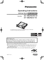 Preview for 1 page of Panasonic ET-MDNHM10 Operating Instructions Manual