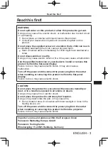 Preview for 3 page of Panasonic ET-MDNHM10 Operating Instructions Manual