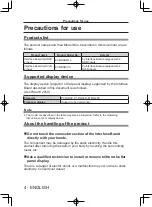 Preview for 4 page of Panasonic ET-MDNHM10 Operating Instructions Manual