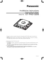 Предварительный просмотр 1 страницы Panasonic ET-PKD120B Installation Instructions Manual