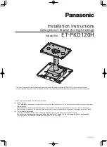 Panasonic ET-PKD120H Installation Instructions Manual preview