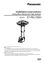 Preview for 1 page of Panasonic ET-PKL100H Installation Instructions Manual