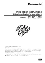 Panasonic ET-PKL100S Installation Instructions Manual preview