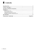 Preview for 2 page of Panasonic ET-PKL430B ET-PKL100S Installation Instructions Manual