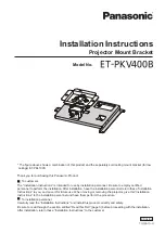 Panasonic ET-PKV400B Installation Instructions Manual preview