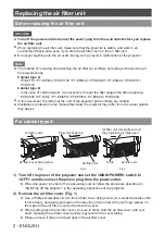 Предварительный просмотр 2 страницы Panasonic ET-RFE300 Operating Instructions