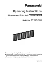 Panasonic ET-RFL300 Operating Instructions preview