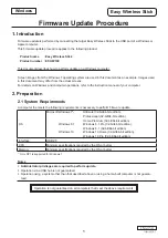 Preview for 1 page of Panasonic ET-UW100 Firmware Update Procedure