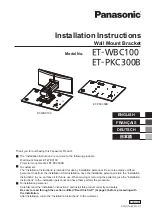 Preview for 1 page of Panasonic ET-WBC100 Installation Instructions Manual