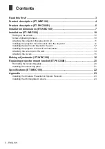 Preview for 2 page of Panasonic ET-WBC100 Installation Instructions Manual