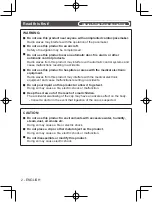 Preview for 2 page of Panasonic ET-WM300 Operating Instructions Manual