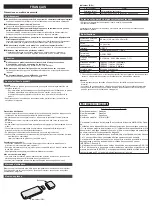 Preview for 3 page of Panasonic ET-WML100 Operating Instructions