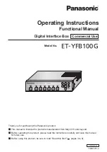 Preview for 1 page of Panasonic ET-YFB100G Operating Instructions Manual