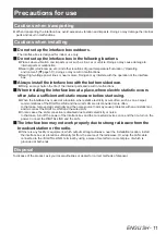 Preview for 11 page of Panasonic ET-YFB100G Operating Instructions Manual