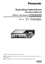 Panasonic ET-YFB200G Operating Instructions Manual preview