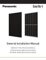 Preview for 1 page of Panasonic EVERVOLT EVPV Series General Installation Manual