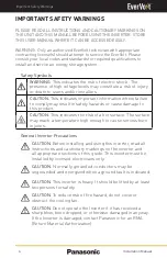 Предварительный просмотр 4 страницы Panasonic EverVolt Mini EVAC-105-2 Installation Manual