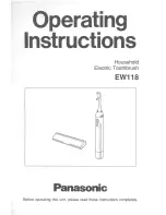 Preview for 1 page of Panasonic EW-118 Operating Instructions Manual