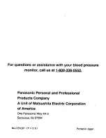 Preview for 32 page of Panasonic EW-280 Operating Manual