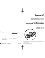 Panasonic EW-3122 Operating Manual preview