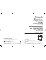 Panasonic EW-BU30 Operating Instructions Manual preview