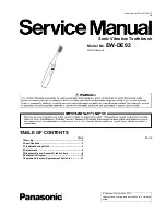 Preview for 1 page of Panasonic EW?DE92 Service Manual