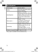 Предварительный просмотр 18 страницы Panasonic EW-DJ11 Operating Instructions Manual