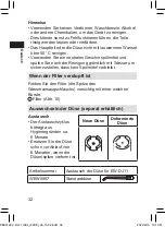 Предварительный просмотр 32 страницы Panasonic EW-DJ11 Operating Instructions Manual