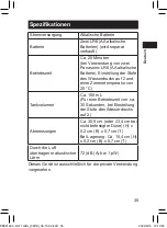 Предварительный просмотр 35 страницы Panasonic EW-DJ11 Operating Instructions Manual