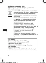 Предварительный просмотр 86 страницы Panasonic EW-DJ11 Operating Instructions Manual