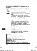 Предварительный просмотр 102 страницы Panasonic EW-DJ11 Operating Instructions Manual