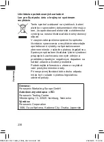 Предварительный просмотр 230 страницы Panasonic EW-DJ11 Operating Instructions Manual