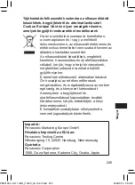 Предварительный просмотр 245 страницы Panasonic EW-DJ11 Operating Instructions Manual